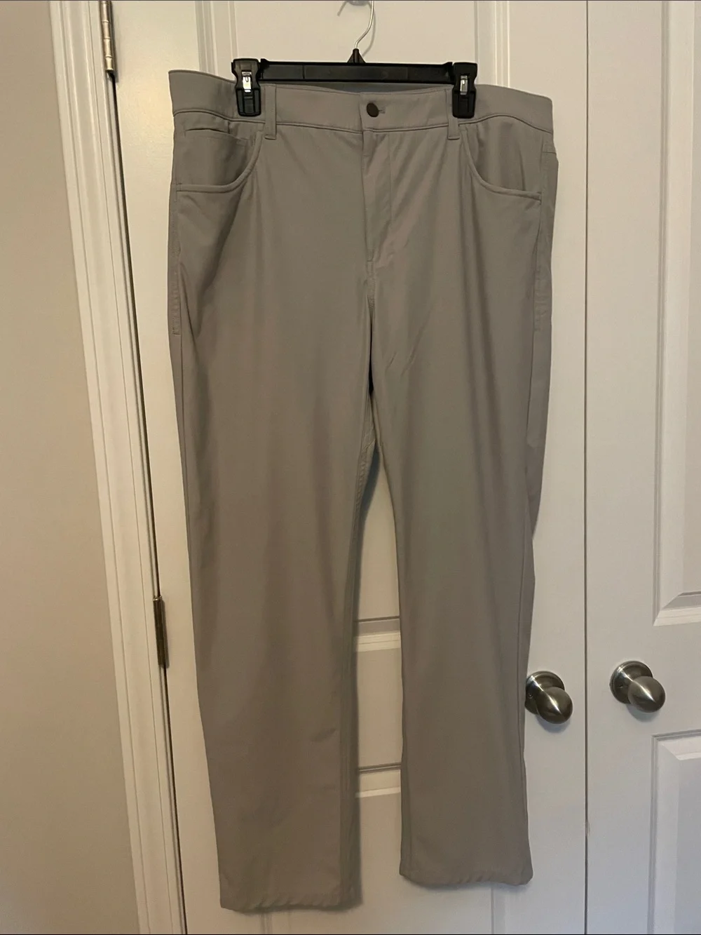 johnnie-O Light Gray Straight-Fit Chino Pants
